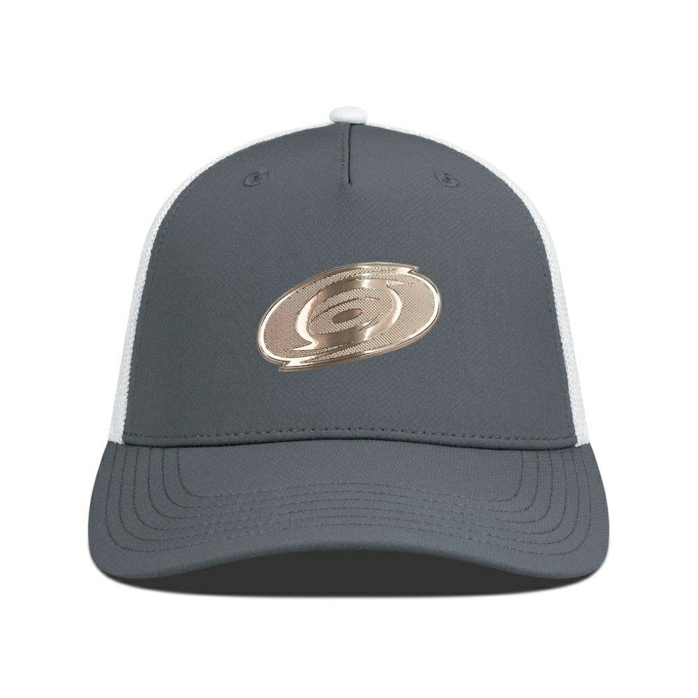 Carolina Hurricanes Levelwear Signal Copper Insignia Trucker Adjustable Hat - Charcoal/White | US 203155923