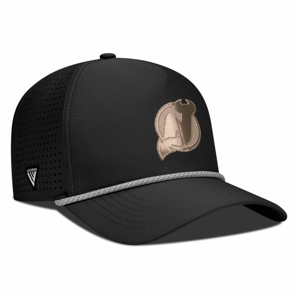 New Jersey Devils Levelwear Gordon Copper Insignia Vented Adjustable Hat - Black | US 203155942