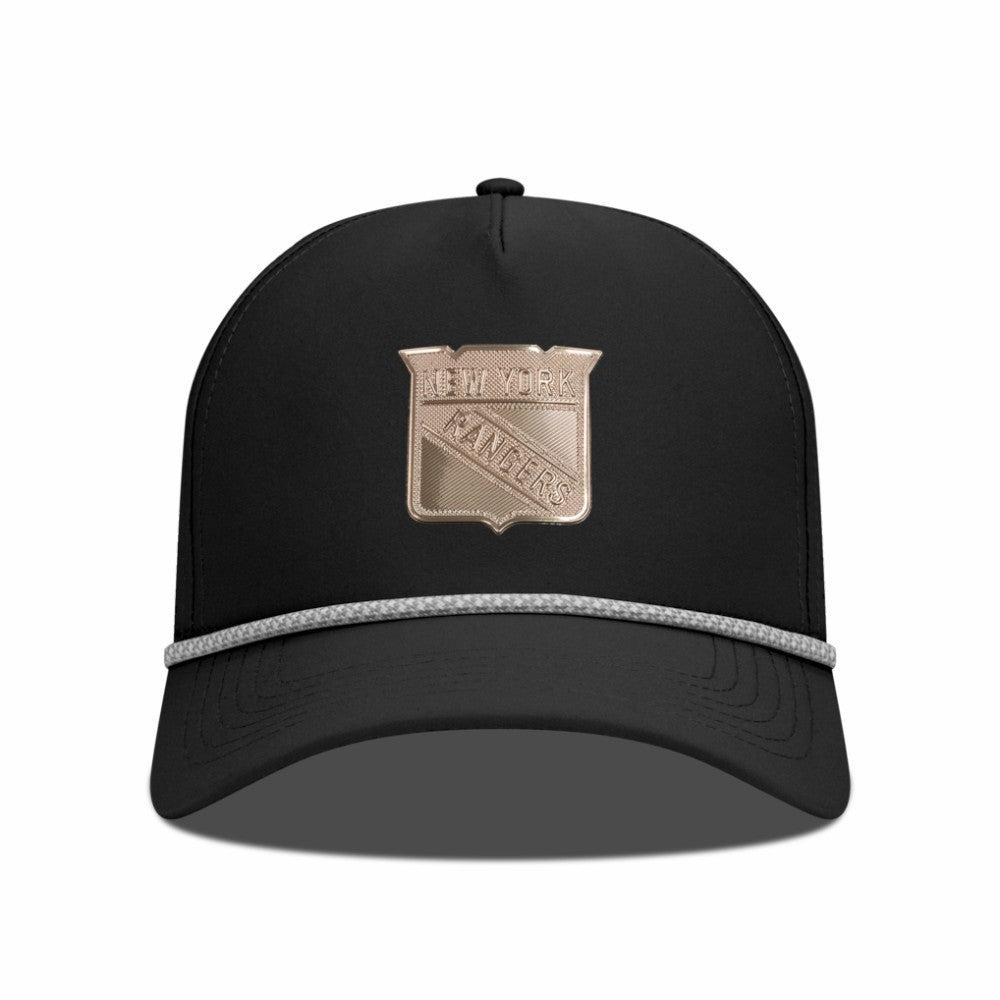 New York Rangers Levelwear Gordon Copper Insignia Vented Adjustable Hat - Black | US 203155944