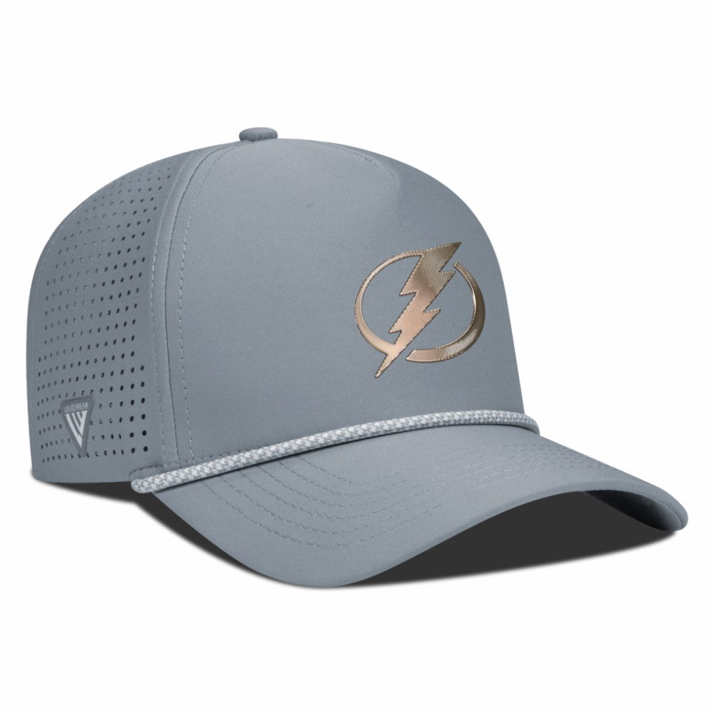Tampa Bay Lightning Levelwear Gordon Copper Insignia Vented Adjustable Hat - Gray | US 203155946