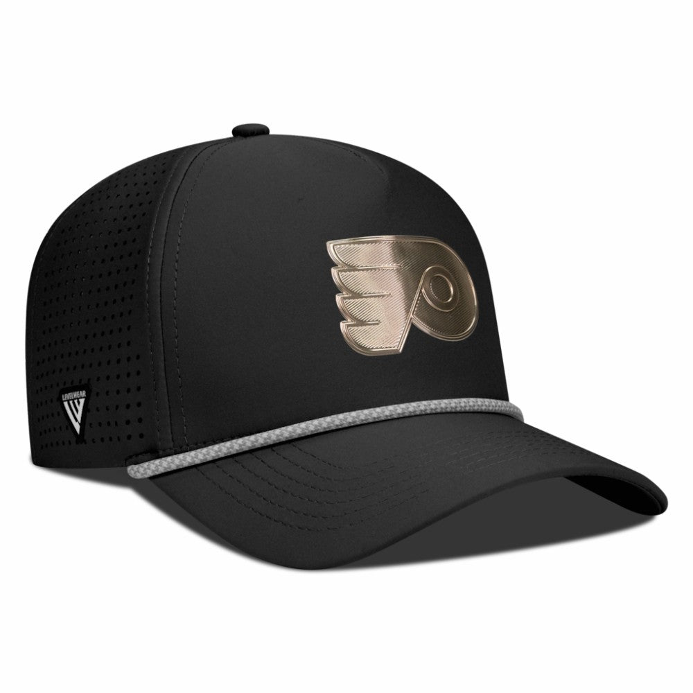 Philadelphia Flyers Levelwear Gordon Copper Insignia Vented Adjustable Hat - Black | US 203155950