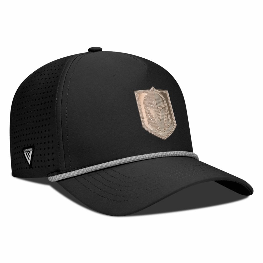 Vegas Golden Knights Levelwear Gordon Copper Insignia Vented Adjustable Hat - Black | US 203155951