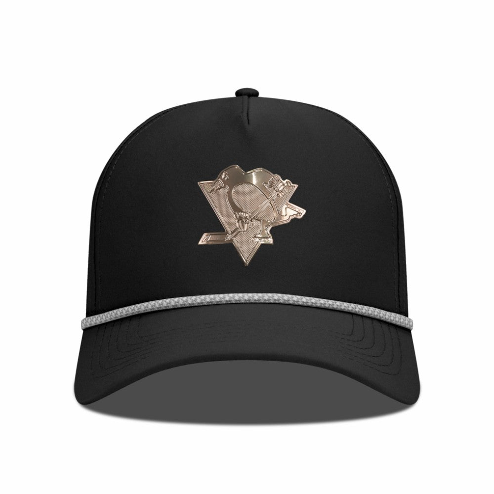Pittsburgh Penguins Levelwear Gordon Copper Insignia Vented Adjustable Hat - Black | US 203155954