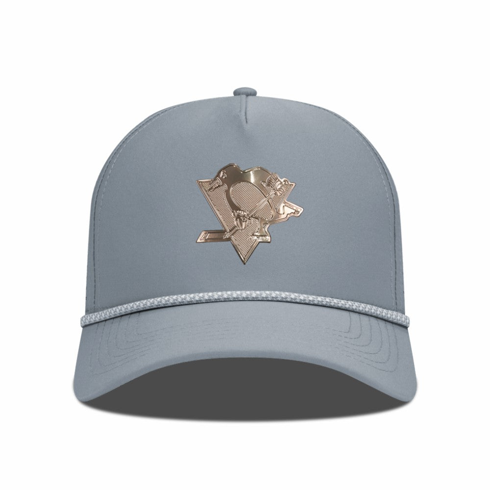 Pittsburgh Penguins Levelwear Gordon Copper Insignia Vented Adjustable Hat - Gray | US 203155956