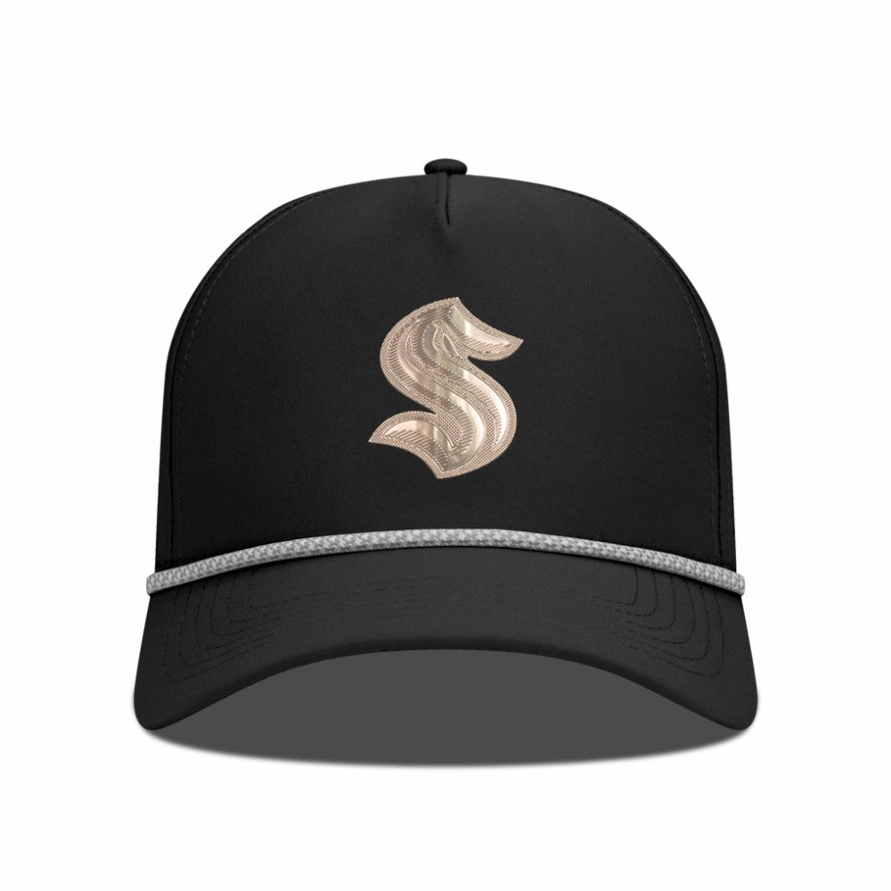 Seattle Kraken Levelwear Gordon Copper Insignia Vented Adjustable Hat - Black | US 203155957