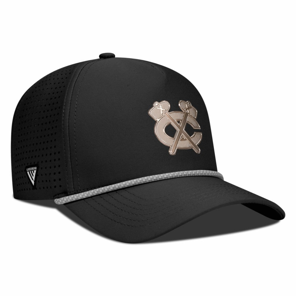 Chicago Blackhawks Levelwear Gordon Copper Insignia Vented Adjustable Hat - Black | US 203155962