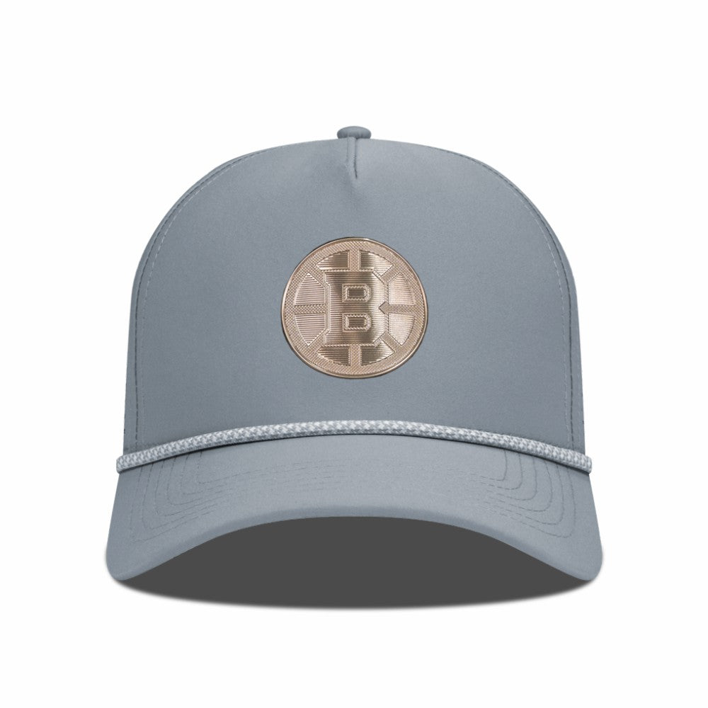 Boston Bruins Levelwear Gordon Copper Insignia Vented Adjustable Hat - Gray | US 203155965