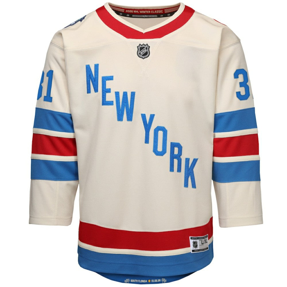 Igor Shesterkin New York Rangers Outerstuff Youth 2026 NHL Winter Classic Premier Jersey - White | US 203156094
