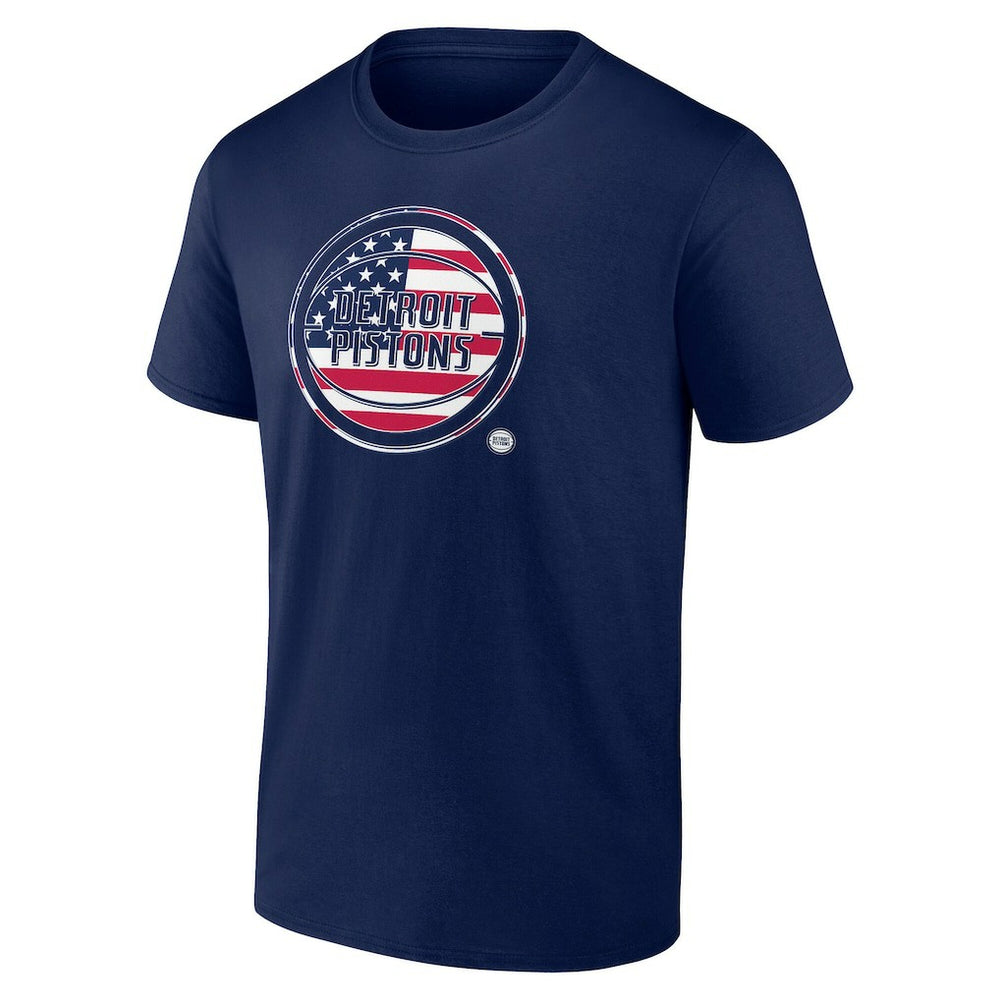 Detroit Pistons Flag Logo T-Shirt Navy