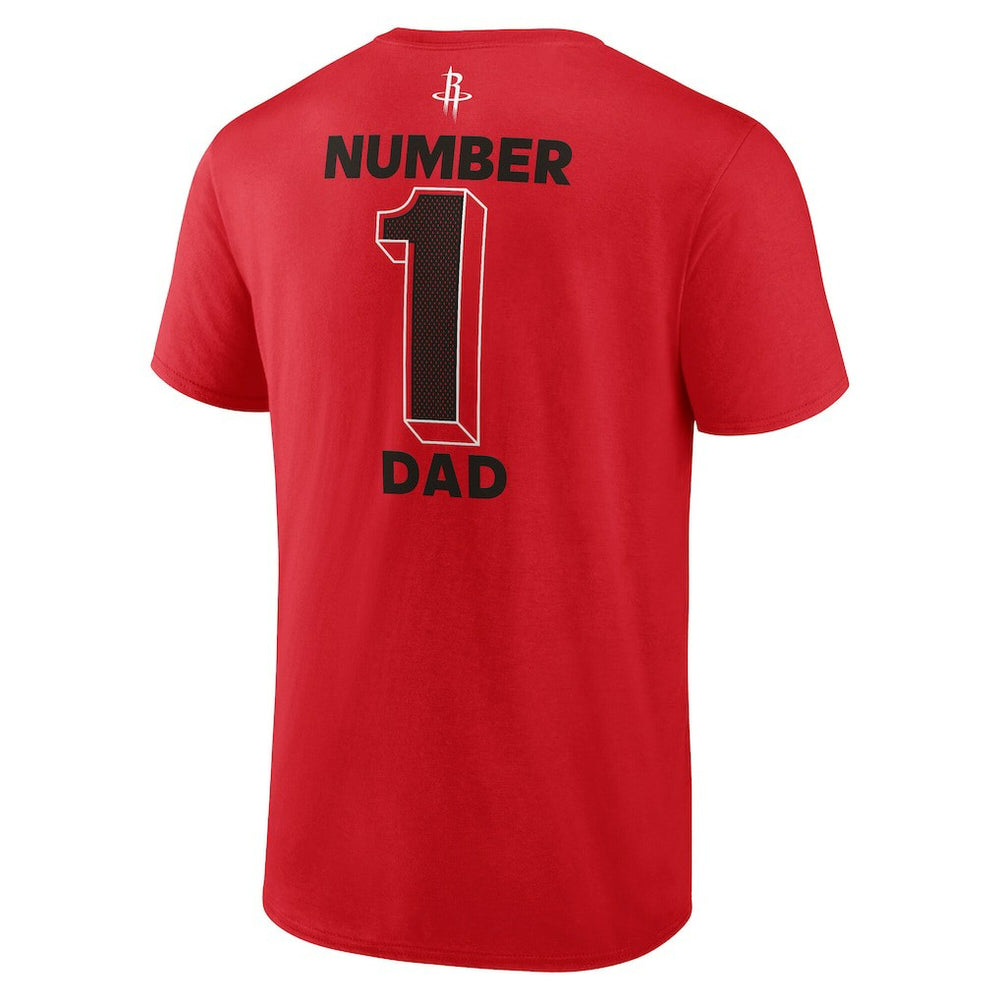 Houston Rockets #1 Dad Jersey T-Shirt Red