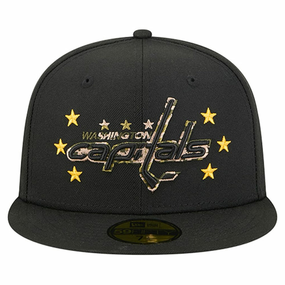 Washington Capitals New Era Military Appreciation Digital Camo Stars 59FIFTY Fitted Hat - Black | US 203156191