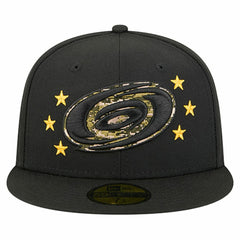 Carolina Hurricanes New Era Military Appreciation Digital Camo Stars 59FIFTY Fitted Hat - Black | US 203156194