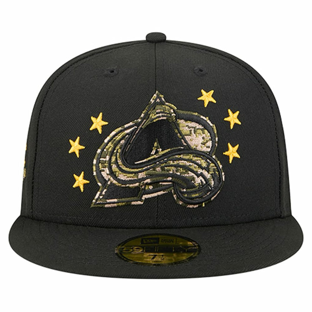Colorado Avalanche New Era Military Appreciation Digital Camo Stars 59FIFTY Fitted Hat - Black | US 203156196