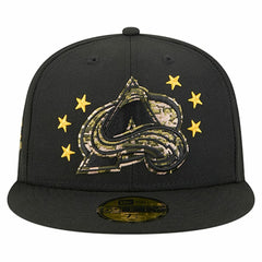 Colorado Avalanche New Era Military Appreciation Digital Camo Stars 59FIFTY Fitted Hat - Black | US 203156196