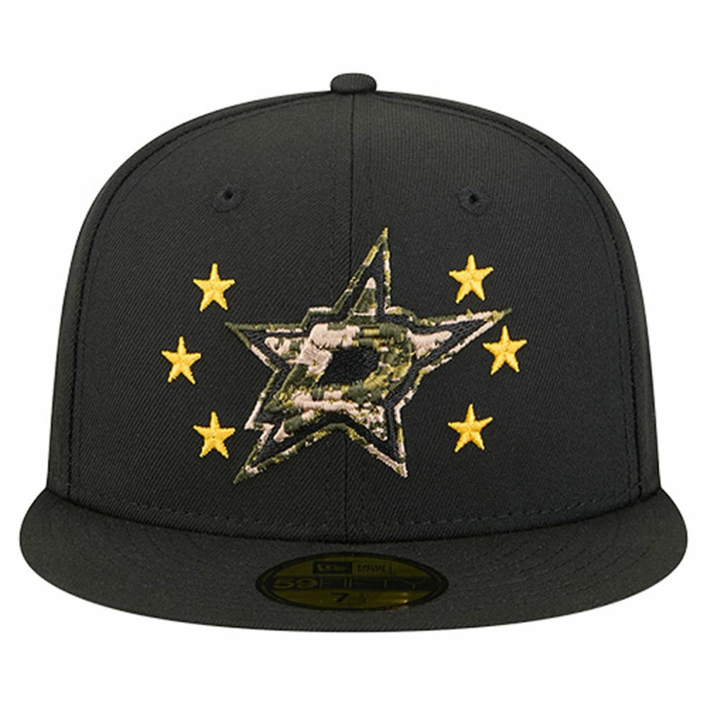 Dallas Stars New Era Military Appreciation Digital Camo Stars 59FIFTY Fitted Hat - Black | US 203156197