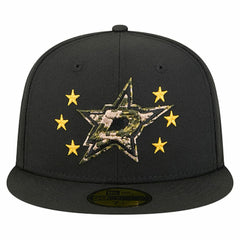 Dallas Stars New Era Military Appreciation Digital Camo Stars 59FIFTY Fitted Hat - Black | US 203156197