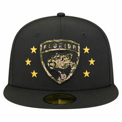 Florida Panthers New Era Military Appreciation Digital Camo Stars 59FIFTY Fitted Hat - Black | US 203156200