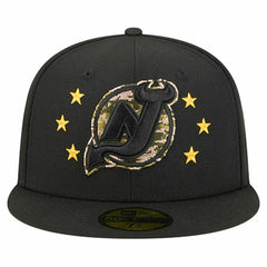 New Jersey Devils New Era Military Appreciation Digital Camo Stars 59FIFTY Fitted Hat - Black | US 203156202