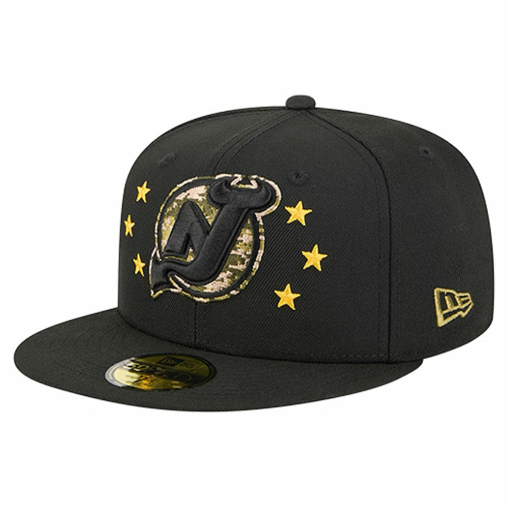 New Jersey Devils New Era Military Appreciation Digital Camo Stars 59FIFTY Fitted Hat - Black | US 203156202