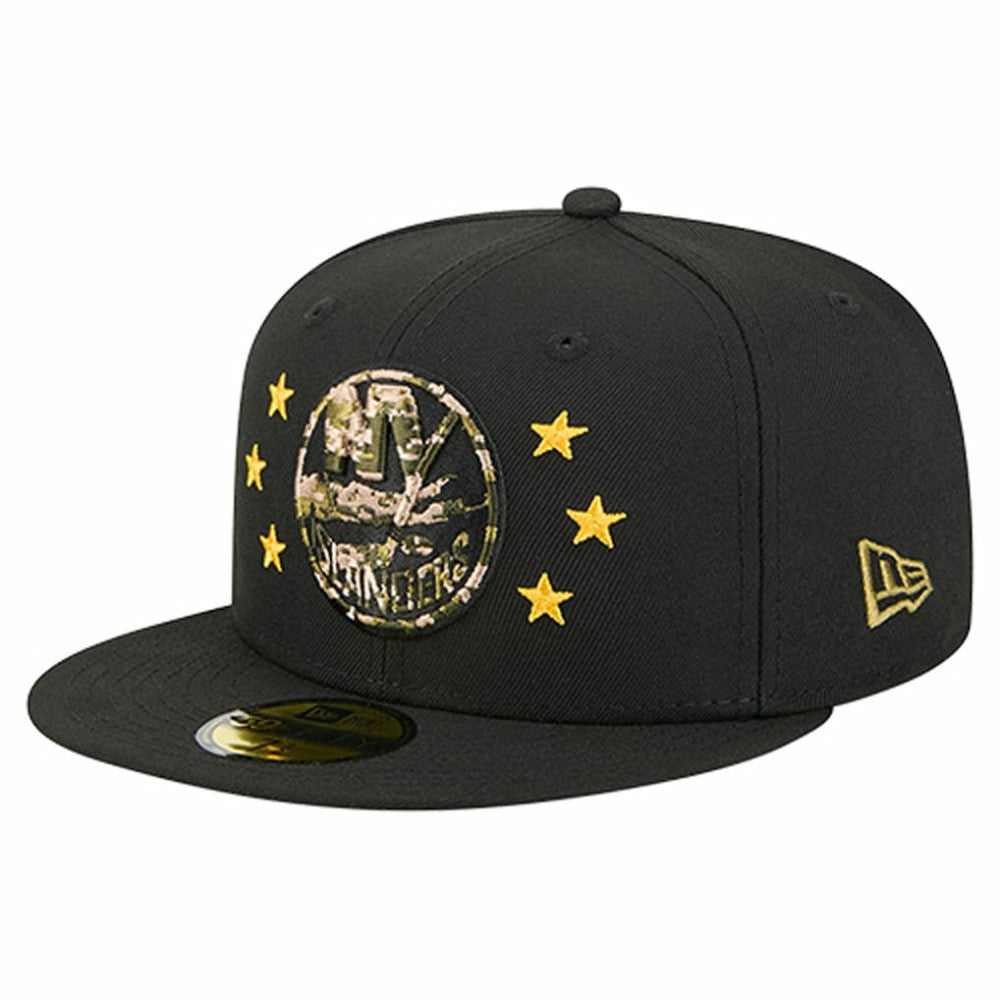New York Islanders New Era Military Appreciation Digital Camo Stars 59FIFTY Fitted Hat - Black | US 203156203
