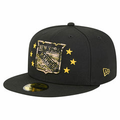 New York Rangers New Era Military Appreciation Digital Camo Stars 59FIFTY Fitted Hat - Black | US 203156204