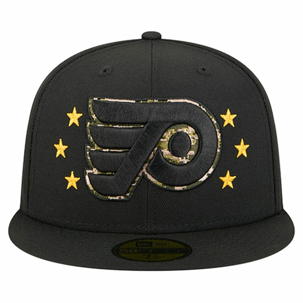 Philadelphia Flyers New Era Military Appreciation Digital Camo Stars 59FIFTY Fitted Hat - Black | US 203156205