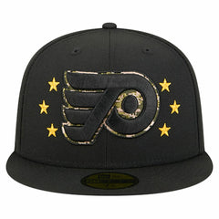 Philadelphia Flyers New Era Military Appreciation Digital Camo Stars 59FIFTY Fitted Hat - Black | US 203156205