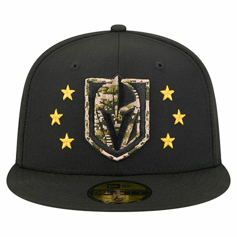 Vegas Golden Knights New Era Military Appreciation Digital Camo Stars 59FIFTY Fitted Hat - Black | US 203156210