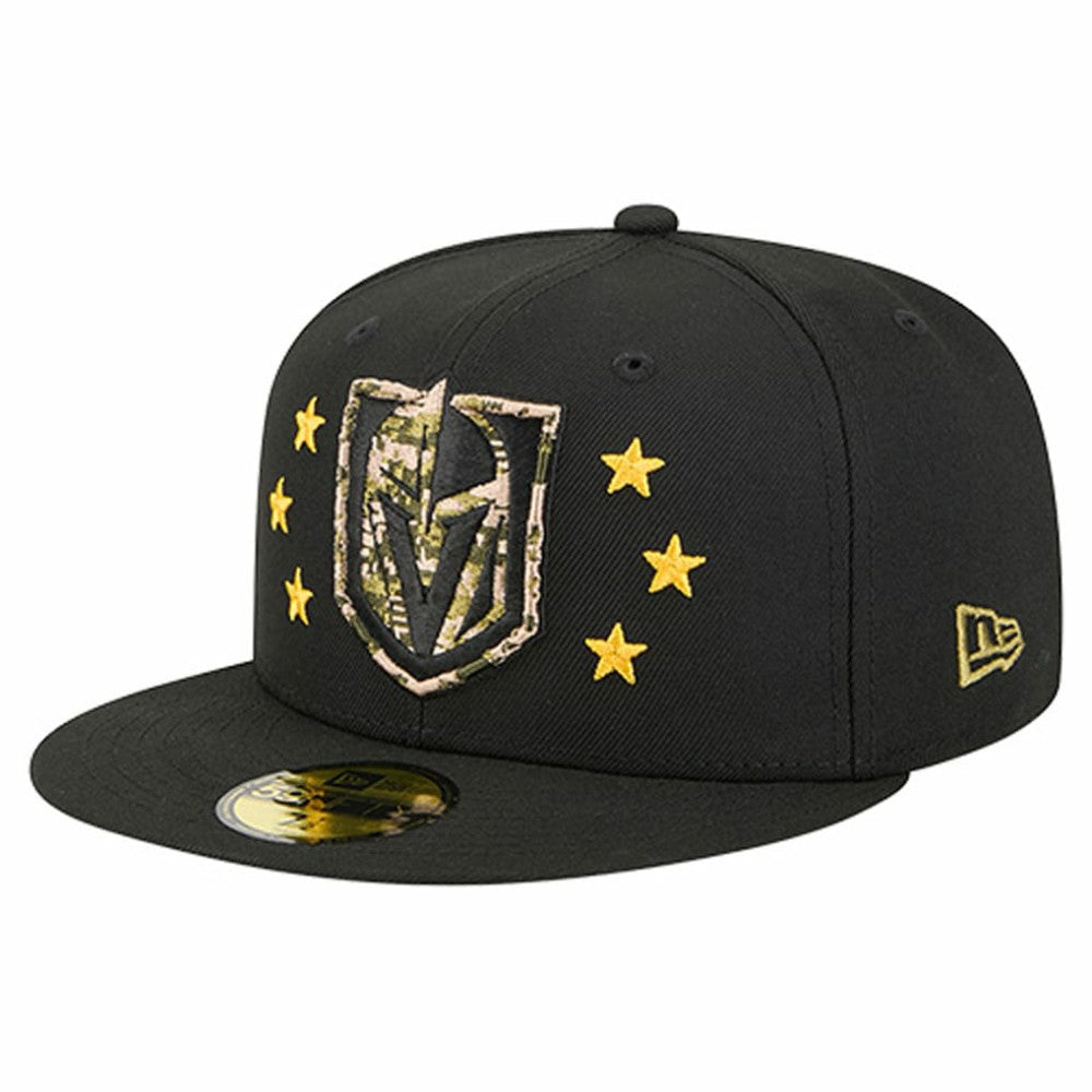 Vegas Golden Knights New Era Military Appreciation Digital Camo Stars 59FIFTY Fitted Hat - Black | US 203156210