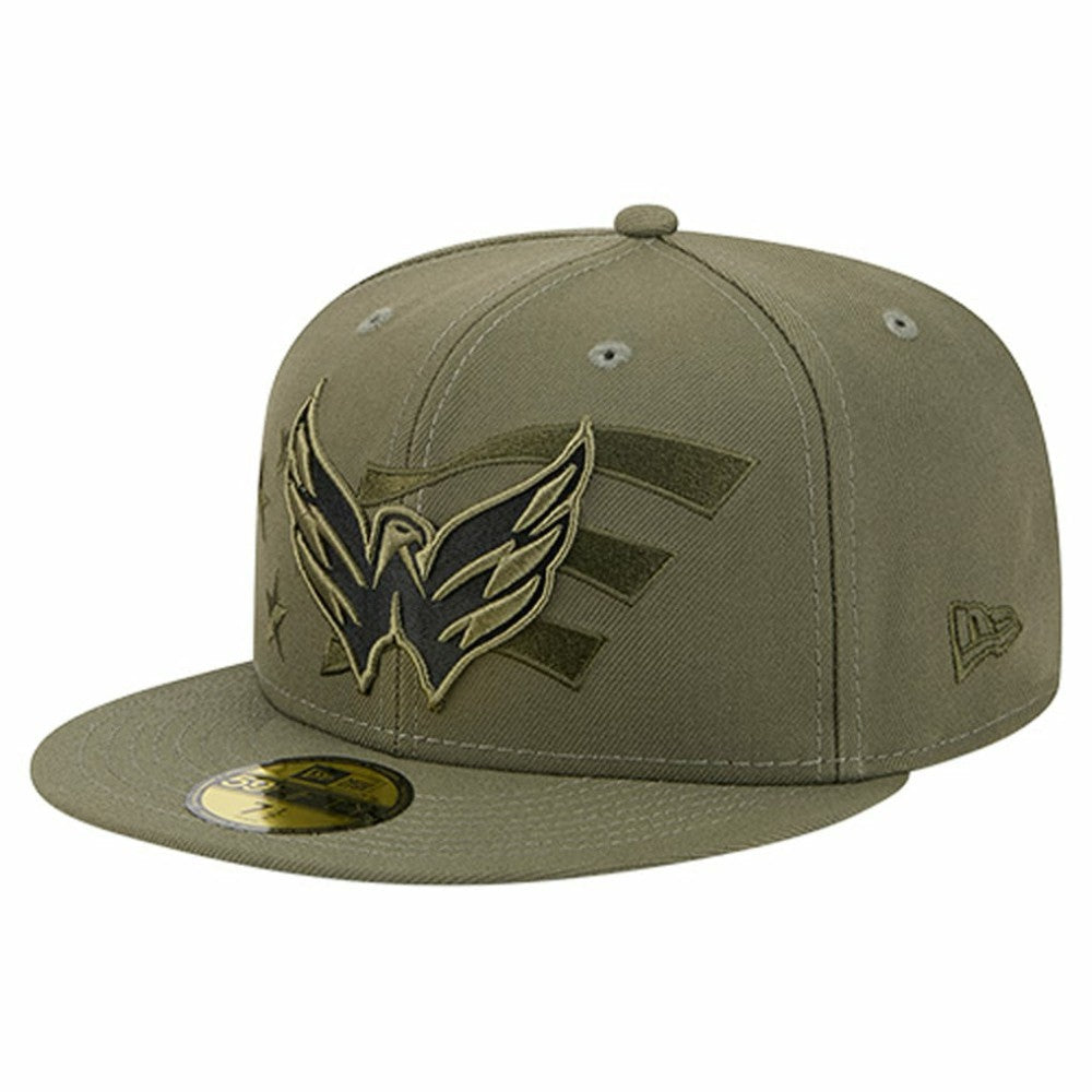 Washington Capitals New Era Military Appreciation Flag 59FIFTY Fitted Hat - Olive | US 203156211