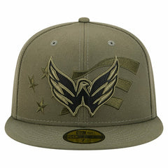 Washington Capitals New Era Military Appreciation Flag 59FIFTY Fitted Hat - Olive | US 203156211