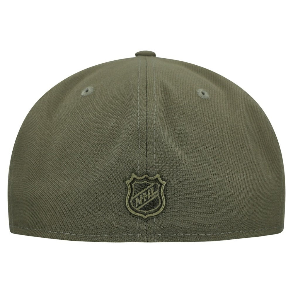 Detroit Red Wings New Era Military Appreciation Flag 59FIFTY Fitted Hat - Olive | US 203156216