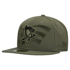 Pittsburgh Penguins New Era Military Appreciation Flag 59FIFTY Fitted Hat - Olive | US 203156218