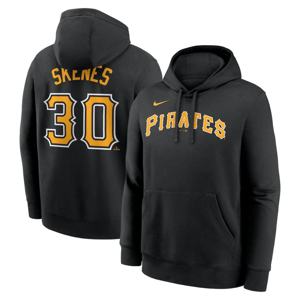 Paul Skenes Pittsburgh Pirates Nike Player Name & Number Club Fleece Pullover Hoodie - Black Hoodies