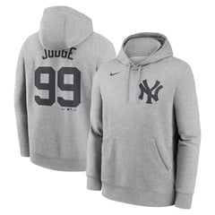 Aaron Judge New York Yankees Nike Player Name & Number Club Fleece Pullover Hoodie - Heather Gray Hoodies