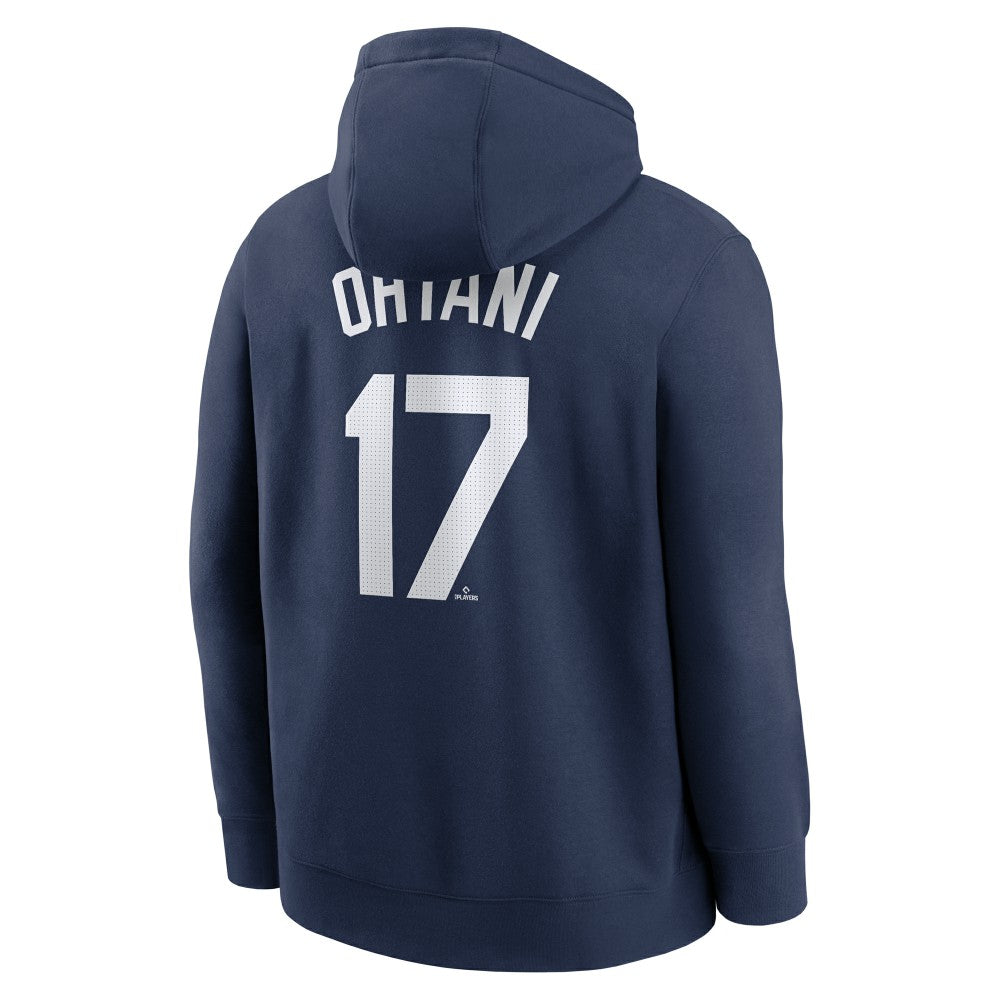 Shohei Ohtani Los Angeles Dodgers Nike Player Name & Number Club Fleece Pullover Hoodie - Navy Hoodies
