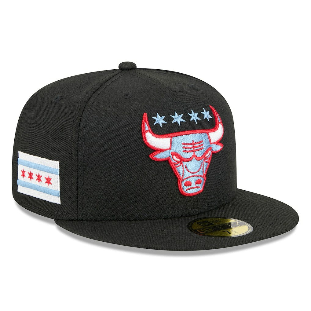 Chicago Bulls 2025/26 City Edition Alternate 59FIFTY Fitted Hat Black - New Era