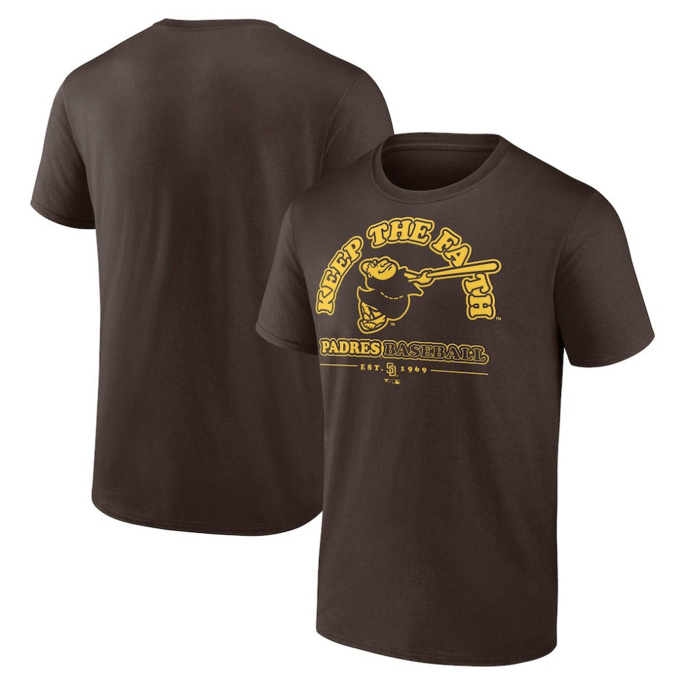 San Diego Padres Keep The Faith T-Shirt - Brown T-shirts