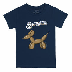 Milwaukee Brewers Tiny Turnip Youth Balloon Dog T-Shirt - Navy T-shirts