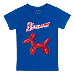 Atlanta Braves Tiny Turnip Youth Balloon Dog T-Shirt - Royal T-shirts