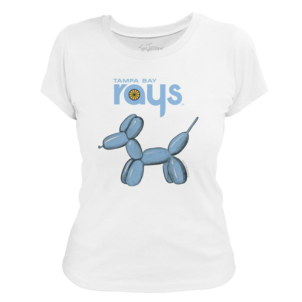 Tampa Bay Rays Tiny Turnip Women's Balloon Dog T-Shirt - White T-shirts
