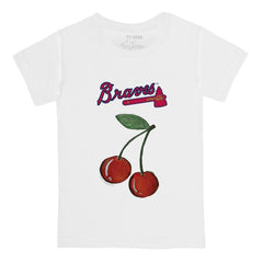 Atlanta Braves Tiny Turnip  Youth Cherries T-Shirt - White T-shirts