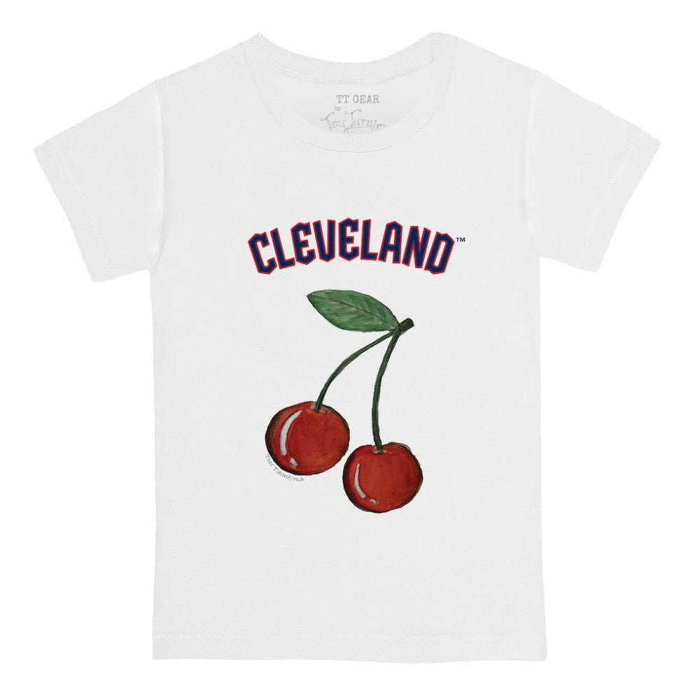 Cleveland Guardians Tiny Turnip  Youth Cherries T-Shirt - White T-shirts