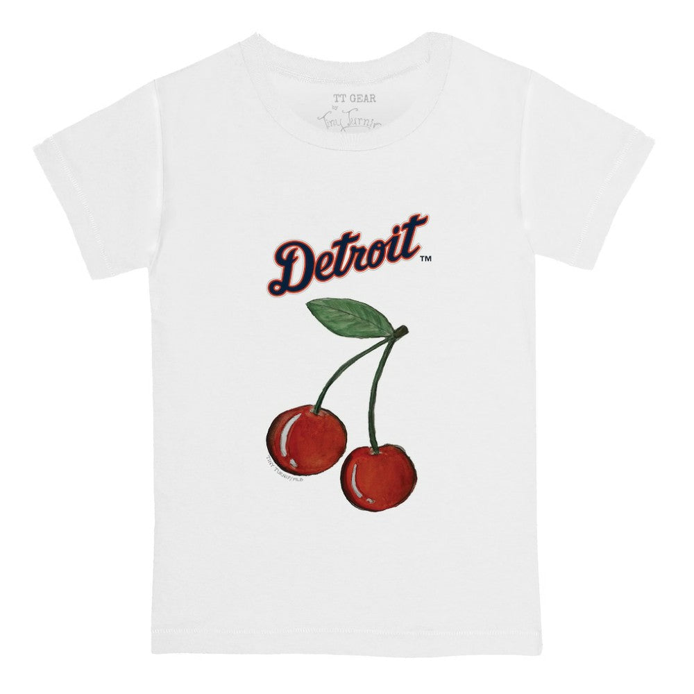 Detroit Tigers Tiny Turnip  Youth Cherries T-Shirt - White T-shirts