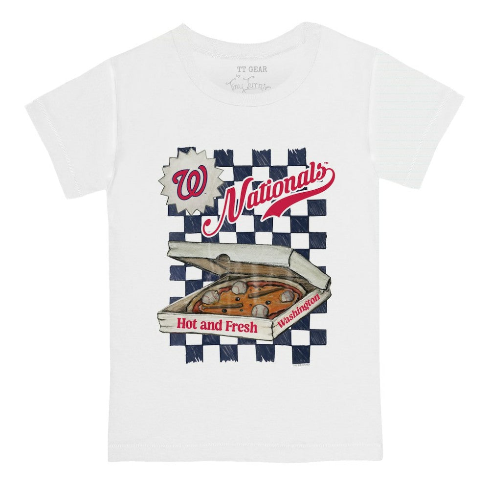 Washington Nationals Tiny Turnip Youth Pizza T-Shirt - White T-shirts