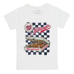 Washington Nationals Tiny Turnip Youth Pizza T-Shirt - White T-shirts