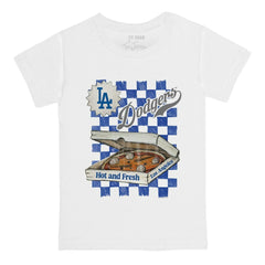 Los Angeles Dodgers Tiny Turnip Youth Pizza T-Shirt - White T-shirts