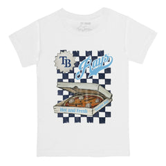 Tampa Bay Rays Tiny Turnip Youth Pizza T-Shirt - White T-shirts