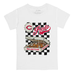 Cincinnati Reds Tiny Turnip Youth Pizza T-Shirt - White T-shirts