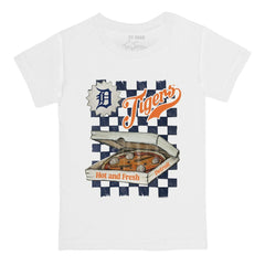 Detroit Tigers Tiny Turnip Youth Pizza T-Shirt - White T-shirts